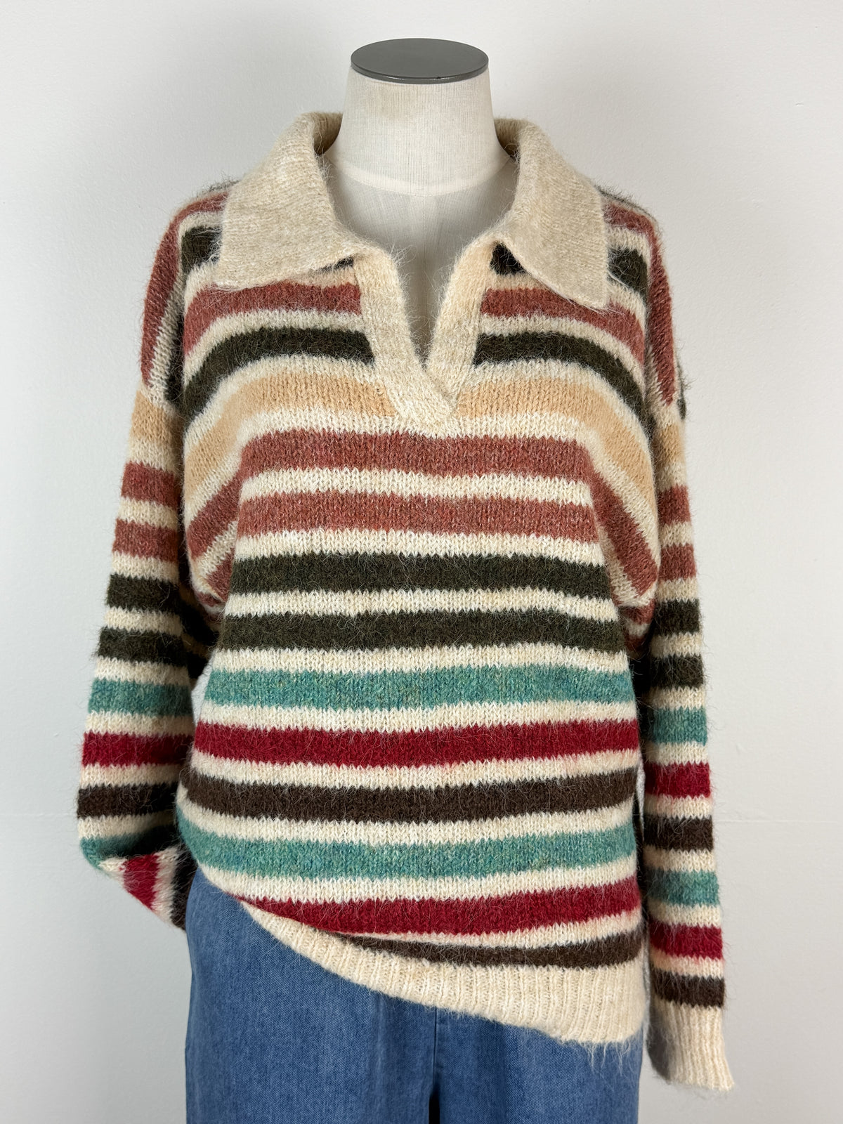 Blair Striped Sweater in Fall Mix