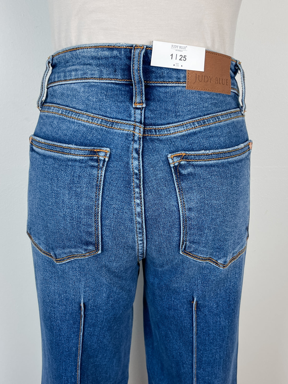 Judy Blue McKenna High Waist Front Seam Straight Jeans