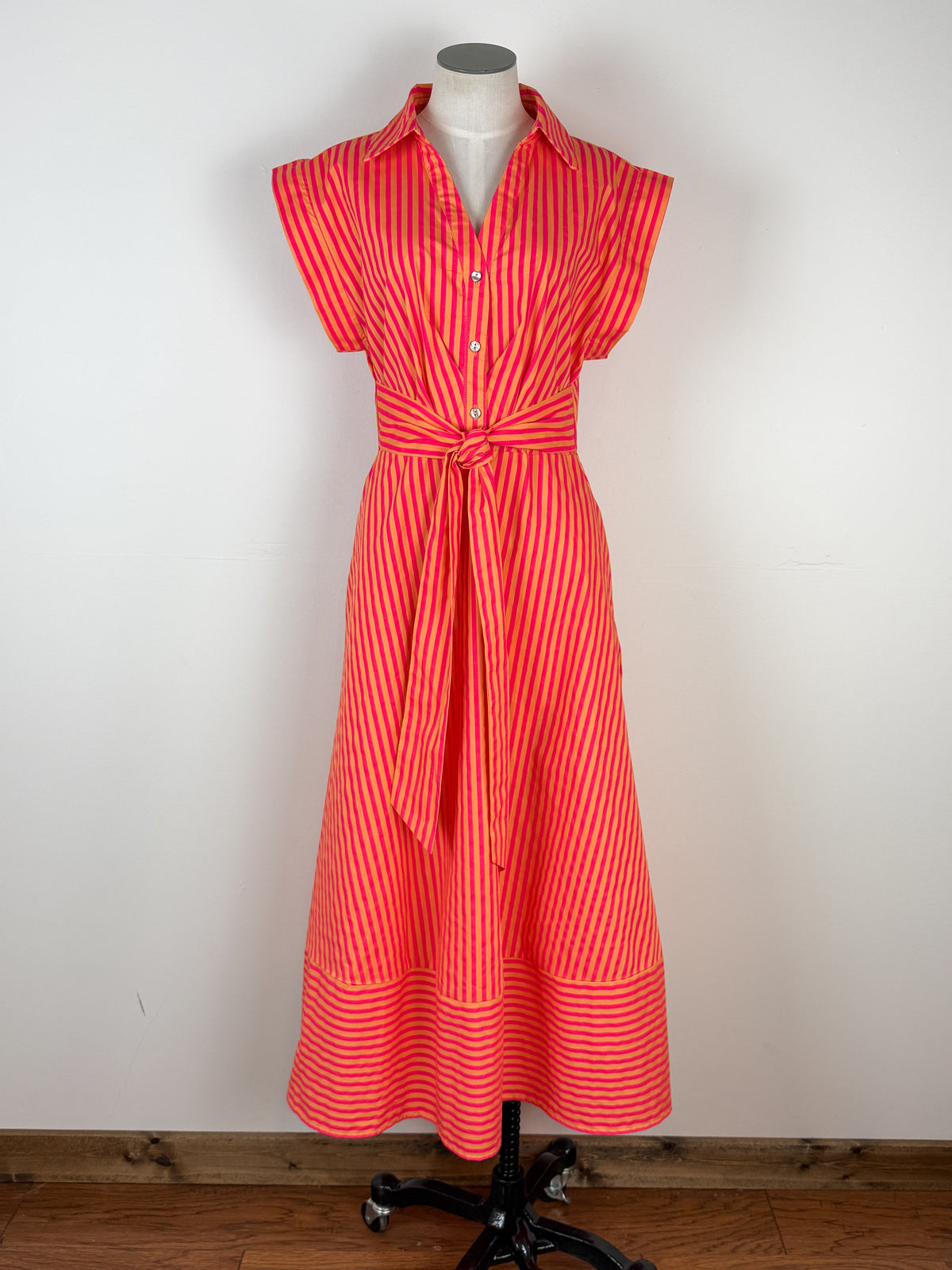 Lia Striped Dress in Pink Mix