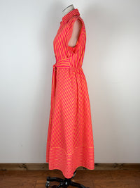 Lia Striped Dress in Pink Mix