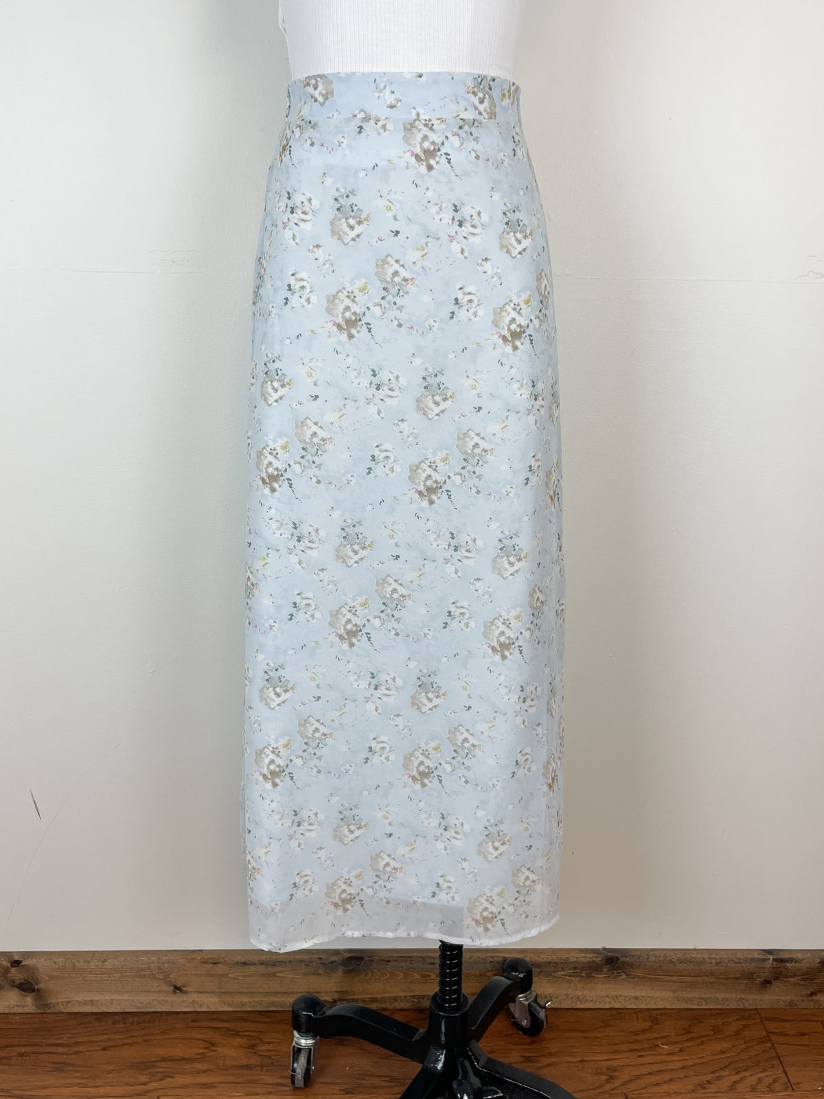 Monica Floral Skirt in Powder Blue