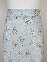 Monica Floral Skirt in Powder Blue