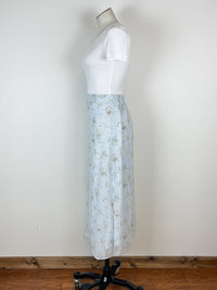 Monica Floral Skirt in Powder Blue