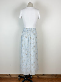 Monica Floral Skirt in Powder Blue