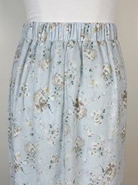 Monica Floral Skirt in Powder Blue