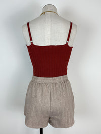 Knit Shorts in Taupe