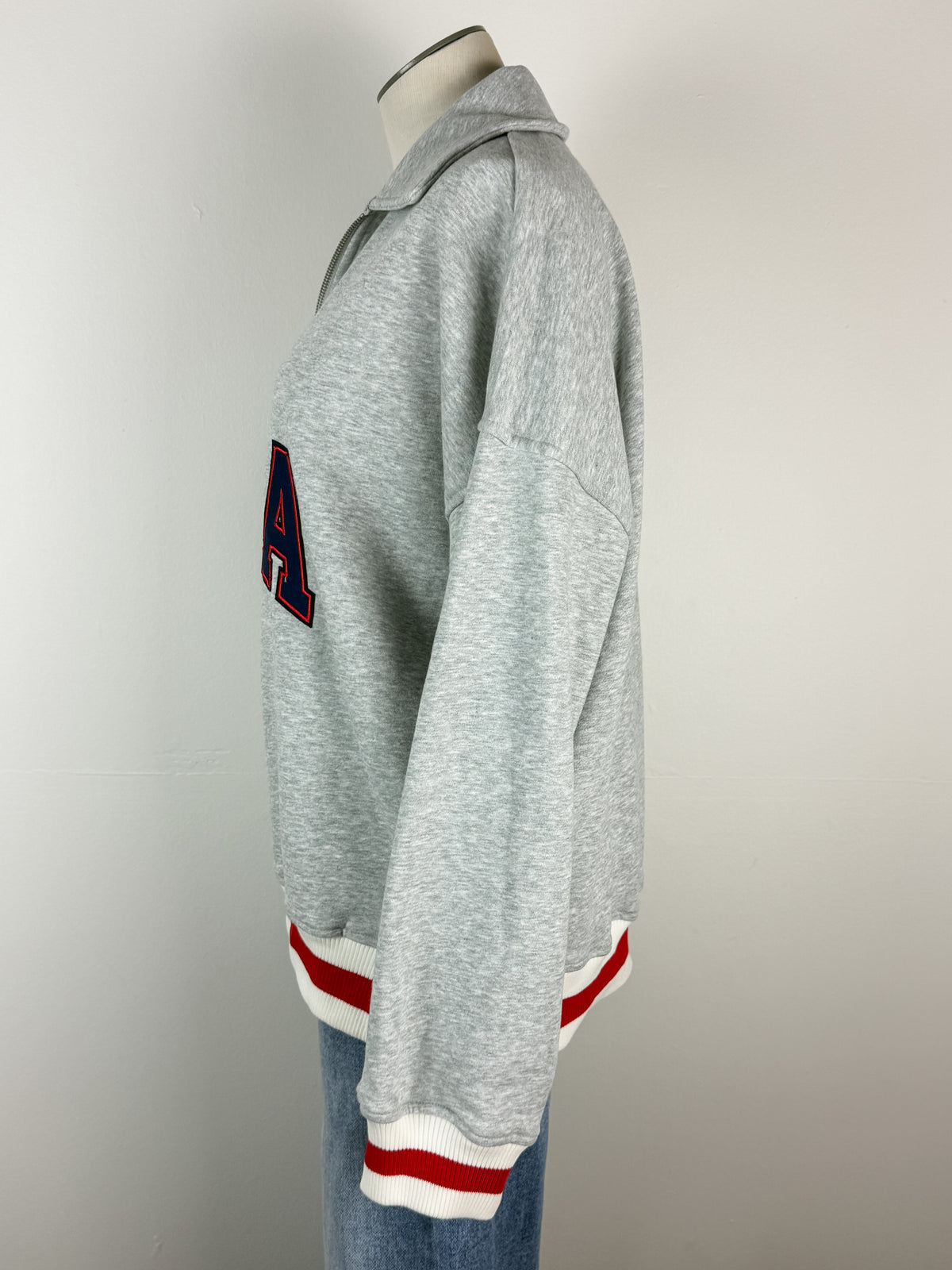 USA 1/4 Zip in Ash