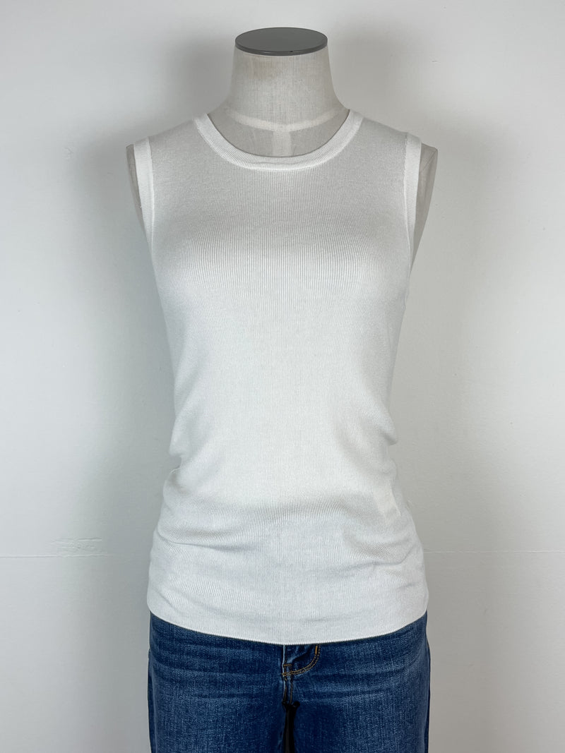 Mara Basic Knit Tank in Ivory