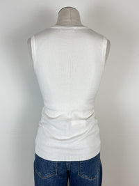 Mara Basic Knit Tank in Ivory