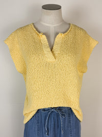Vivian Short Sleeve Sweater in Yellow