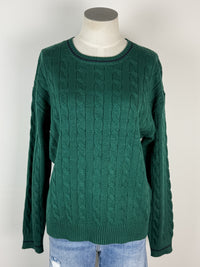 Abigail Chunky Knit Sweater in Hunter