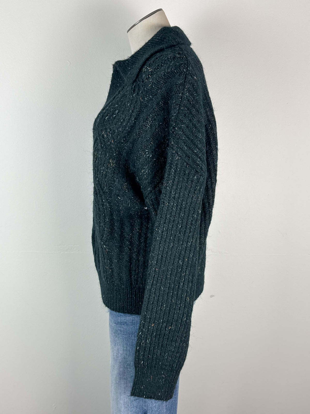 Eleanor Cable Knit Sweater in Pine