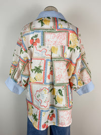 Izzy Printed Blouse in Blue