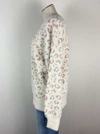 Emily Ultra Soft Sweater in Cream Animal Print