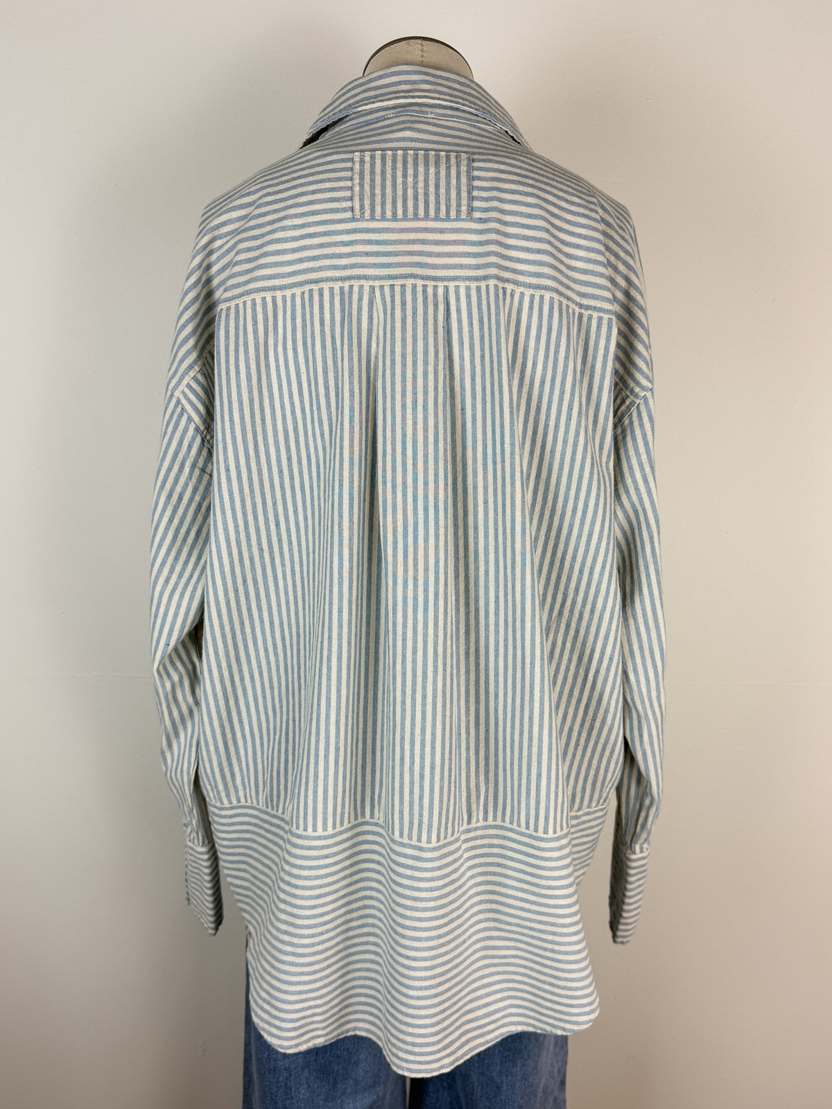 Sophia Striped Button Up in Blue