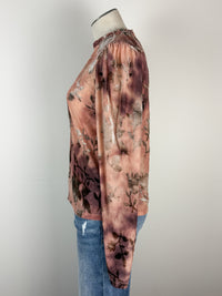 Emma Velvet Burnout Top in Dusty Rose