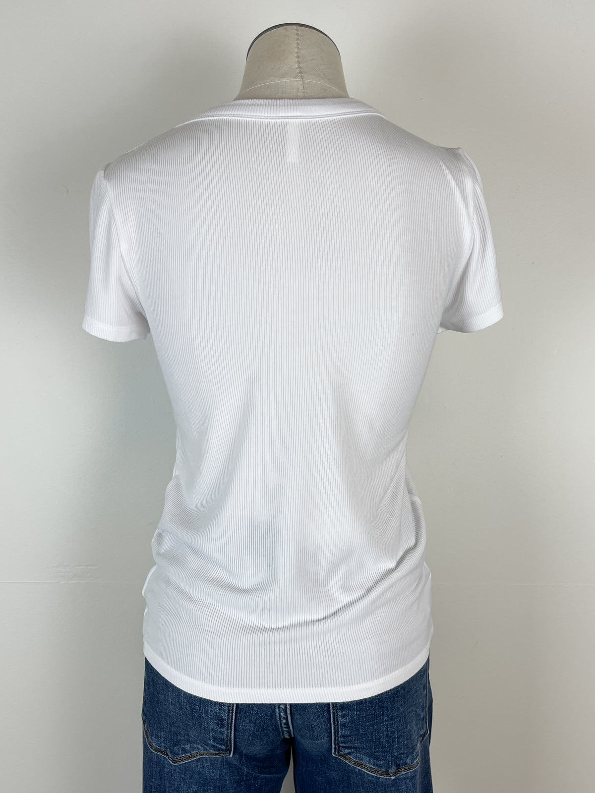 Andrea Classic Scoop Neck Tee in White