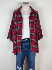 Reagan Oversized Plaid in Red