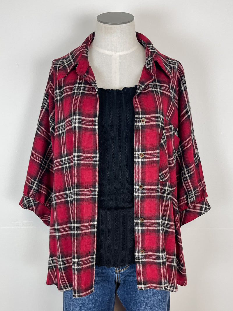 Reagan Oversized Plaid in Red