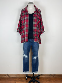 Reagan Oversized Plaid in Red