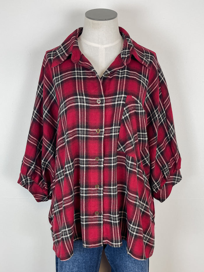 Reagan Oversized Plaid in Red