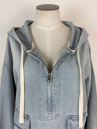 Olivia Washed Denim Hoodie