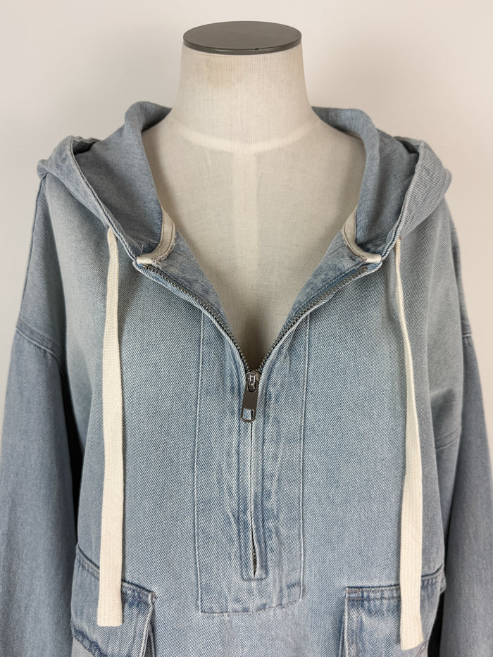Olivia Washed Denim Hoodie