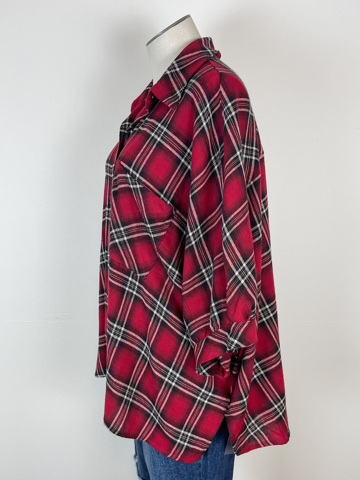 Reagan Oversized Plaid in Red