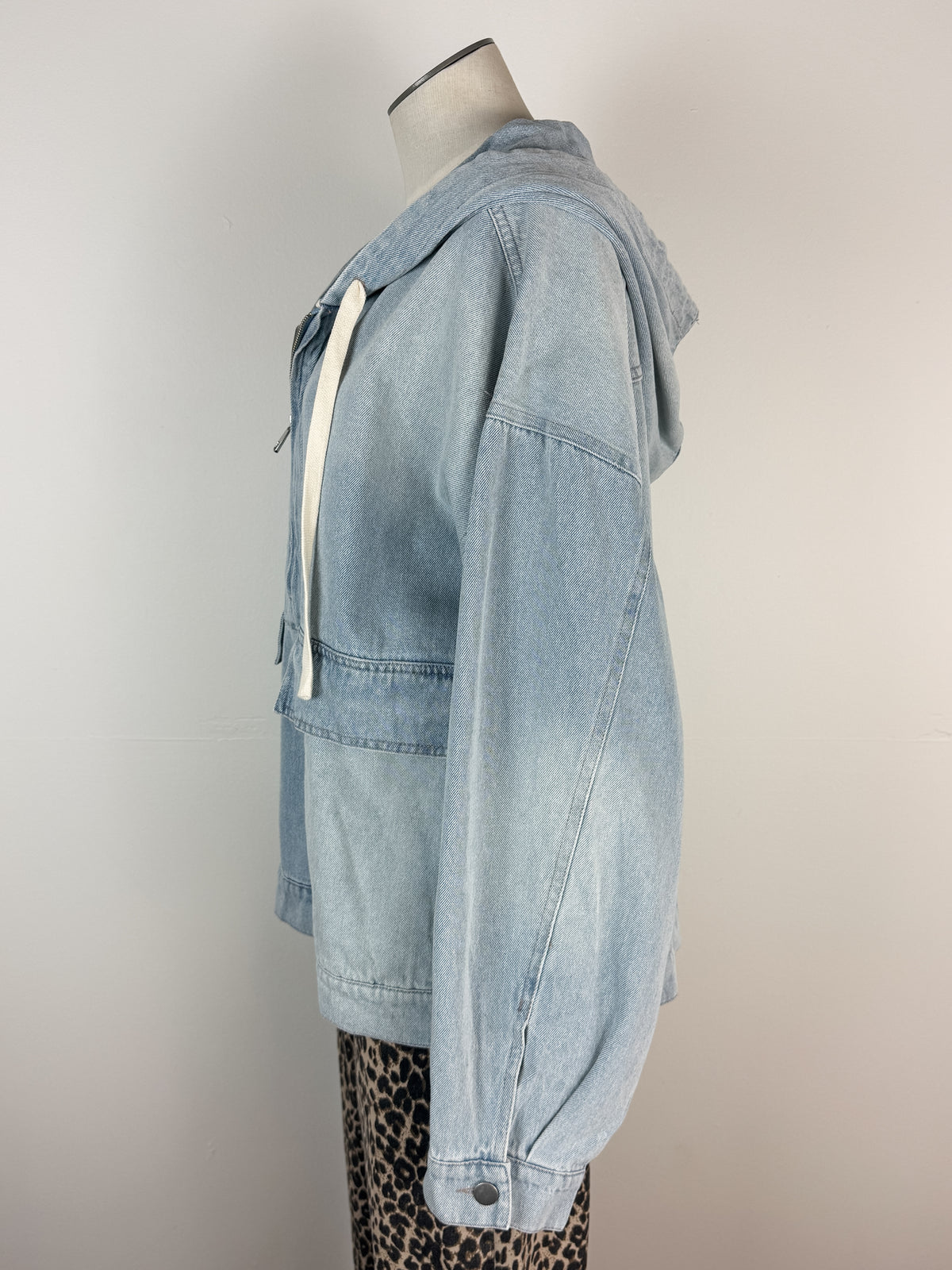 Olivia Washed Denim Hoodie