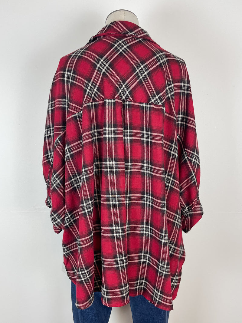 Reagan Oversized Plaid in Red