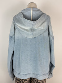 Olivia Washed Denim Hoodie