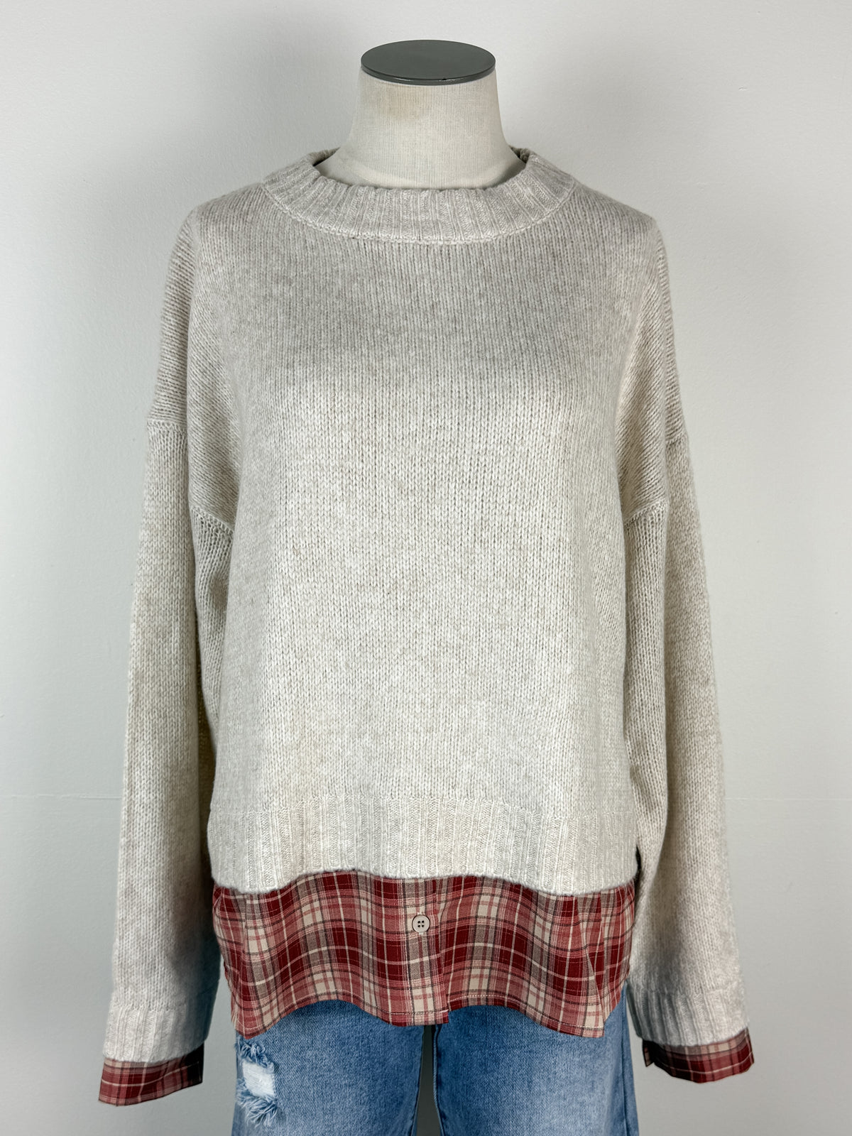 Savannah Layered Sweater in Natural
