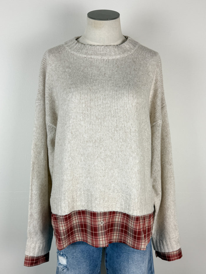 Savannah Layered Sweater in Natural