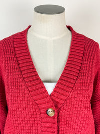 Maria Knit Cardigan in Red