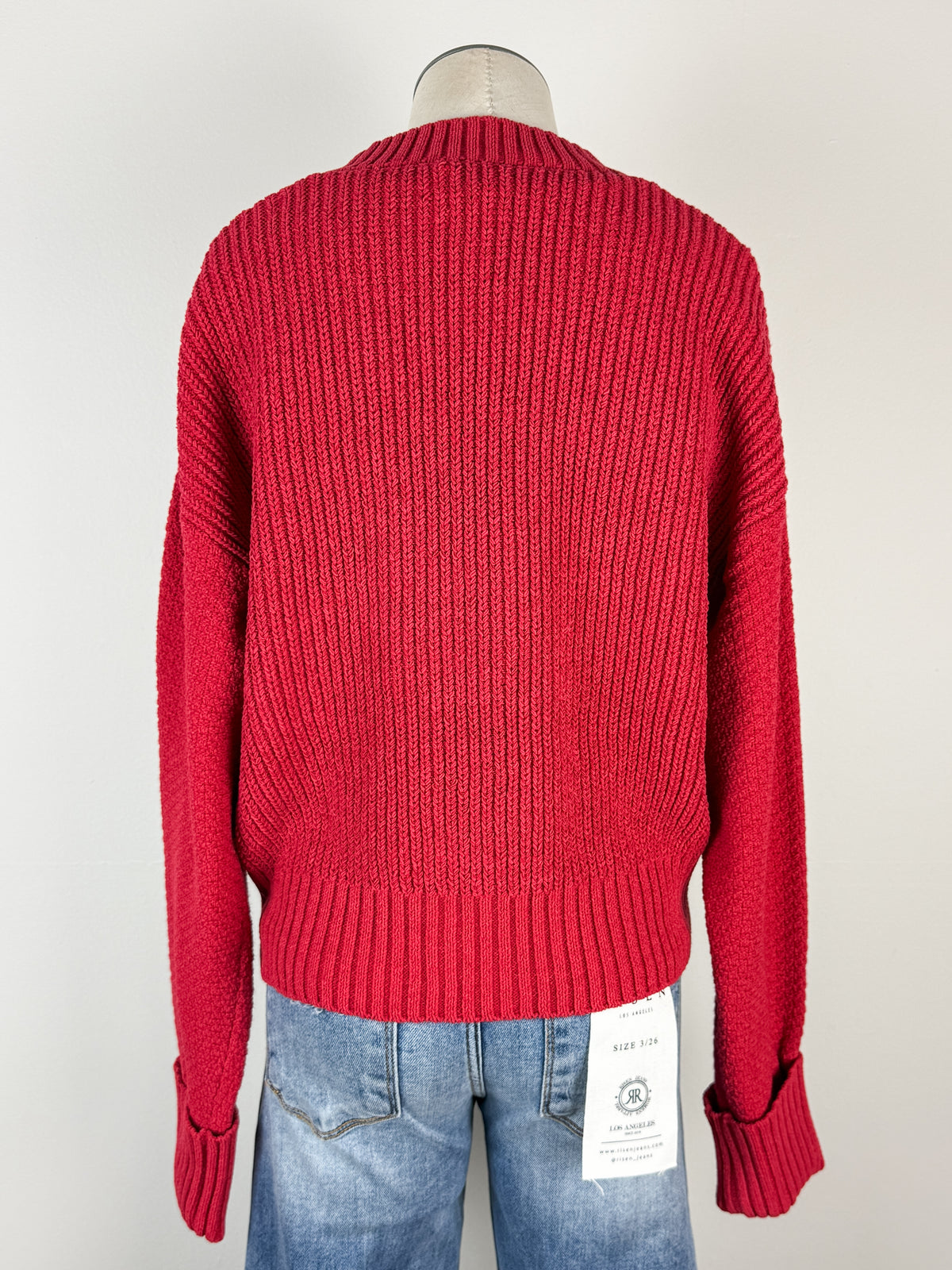 Maria Knit Cardigan in Red