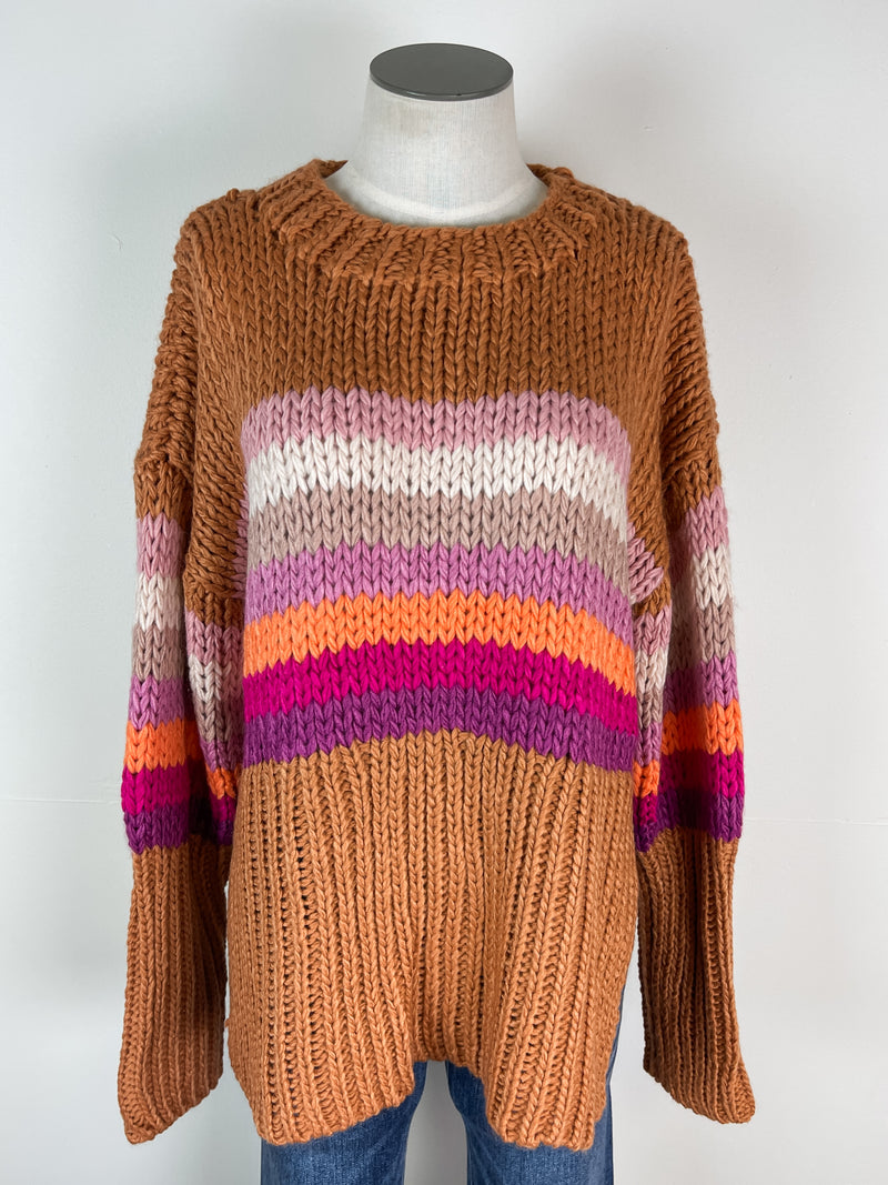 Micki Loose Knit Sweater in Toffee