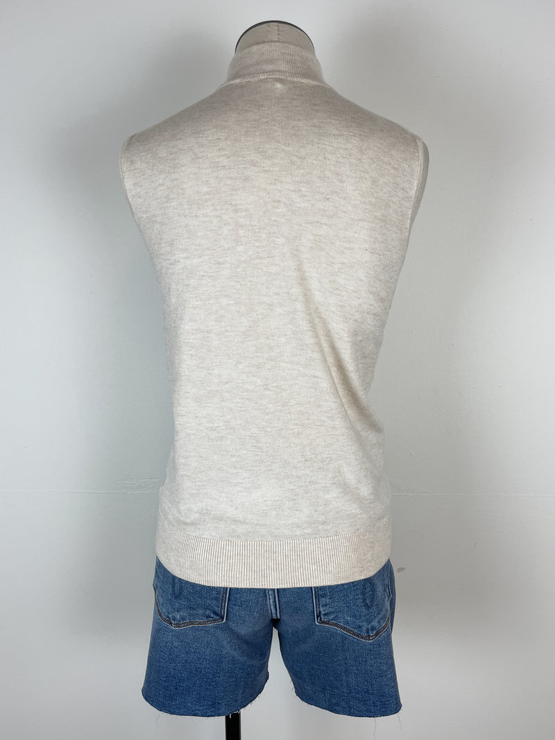 Morgan Mock Neck Tank in Oatmeal