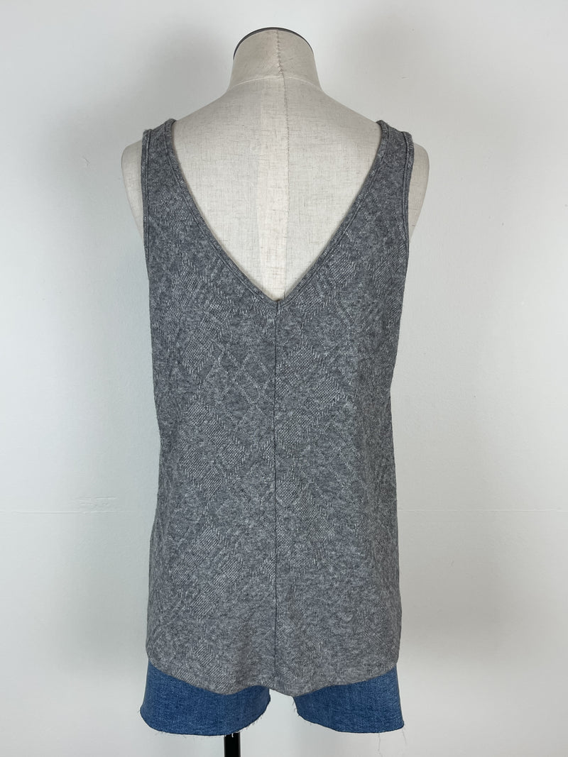 Taylor Knit V Neck Tank in Heather Grey