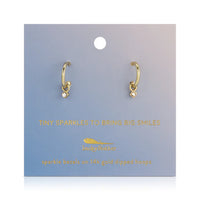 Lucky Feather Charm Hoops