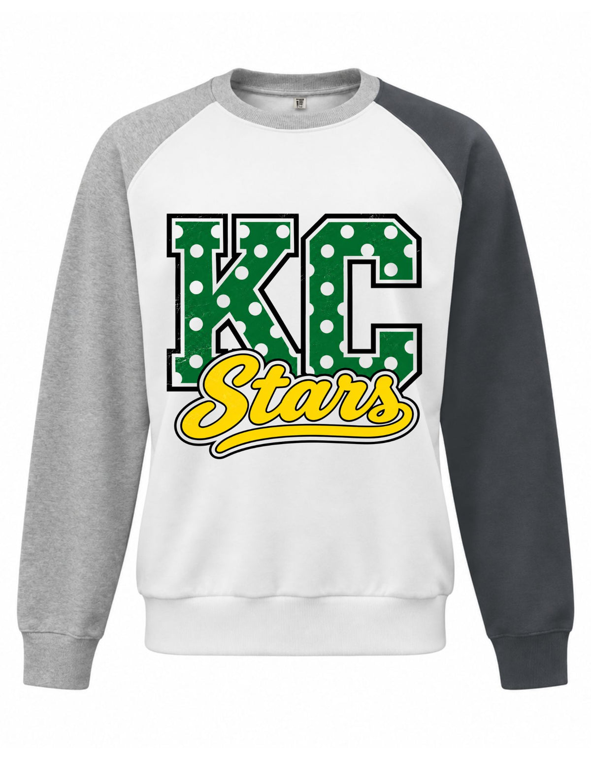 Custom Polka Dot Colorblock Crew