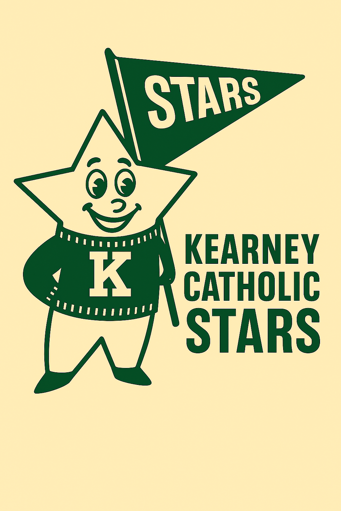 Kearney Catholic Stars Vintage Mascot Tee