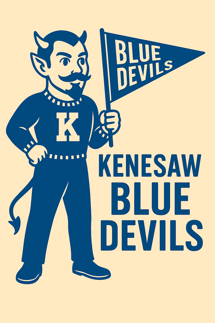 Kenesaw Blue Devils Vintage Mascot Tee