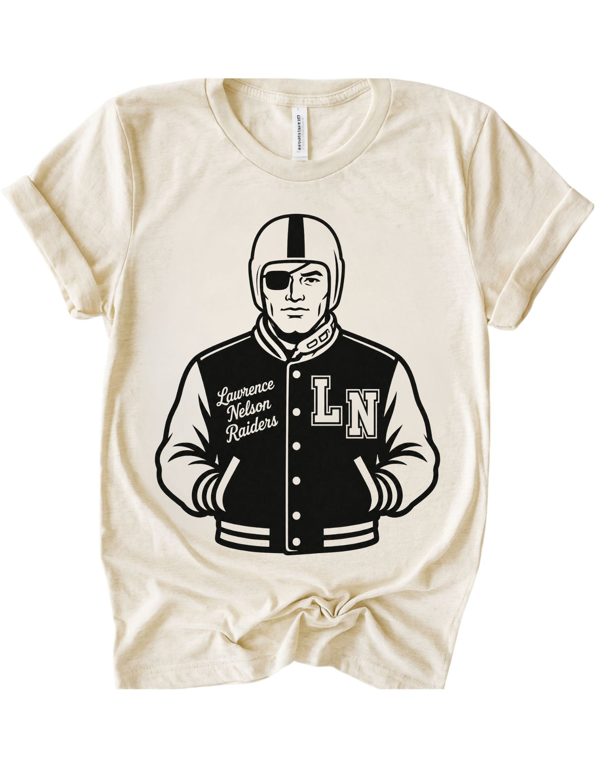 Lawrence Nelson Raiders Varsity Mascot Tee