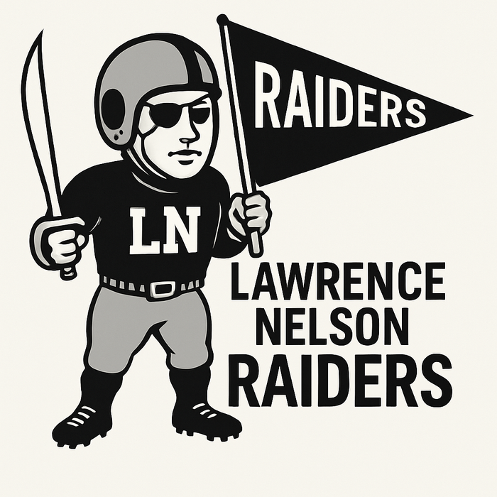 Lawrence Nelson Raiders Vintage Mascot Tee