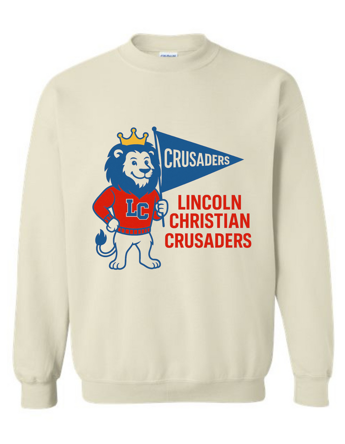 Lincoln Christian Crusaders Mascot Tee & Sweatshirt