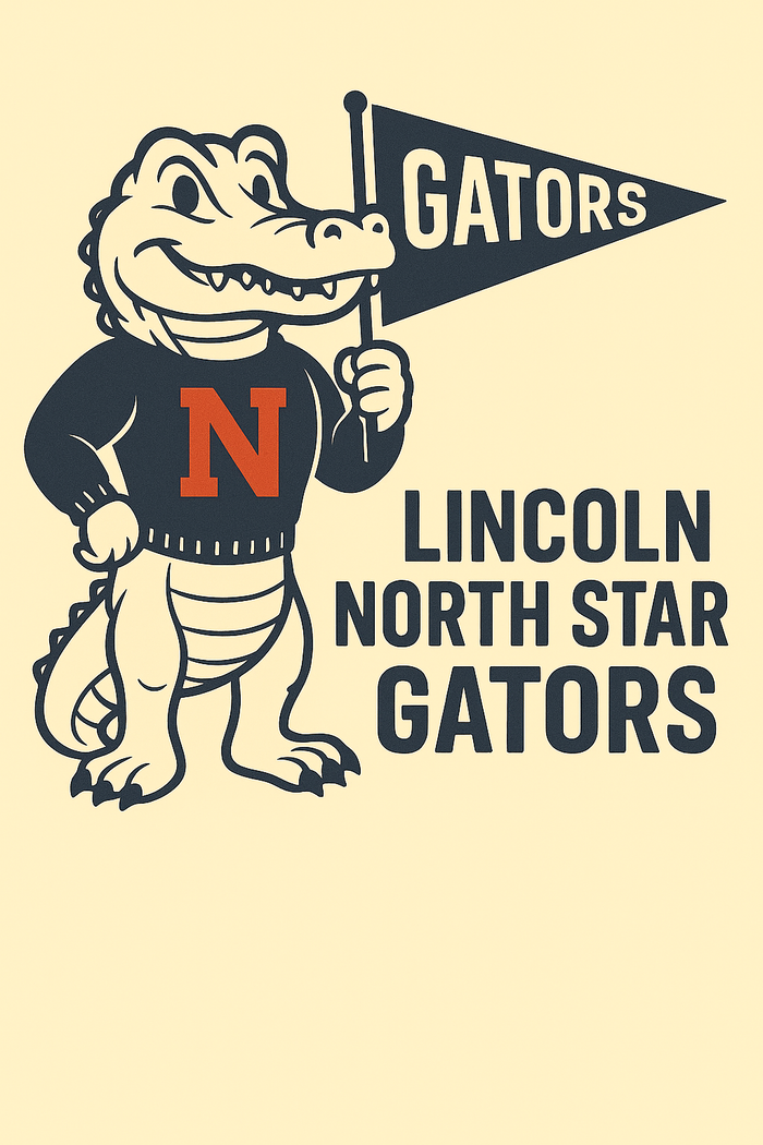 Lincoln North Star Gators Vintage Mascot Tee