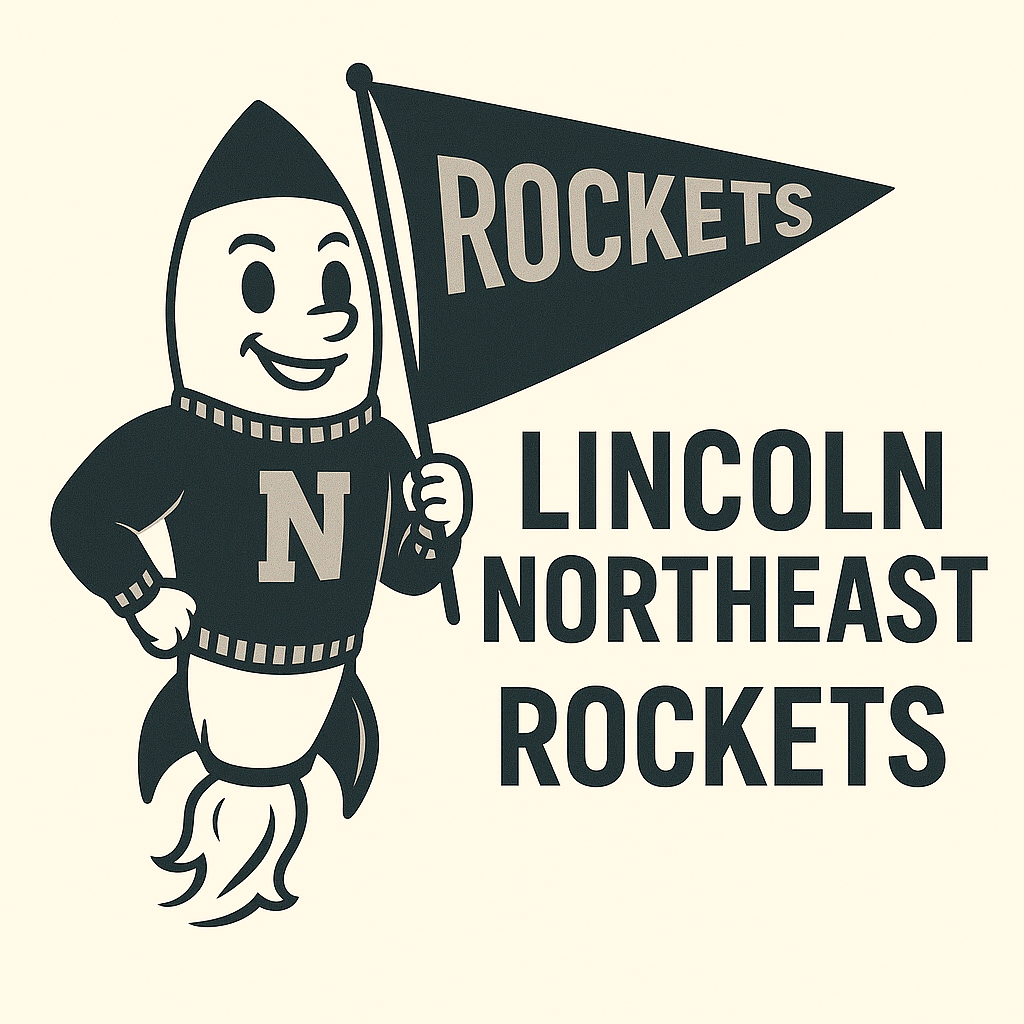 Lincoln Northeast Rockets Vintage Mascot Tee