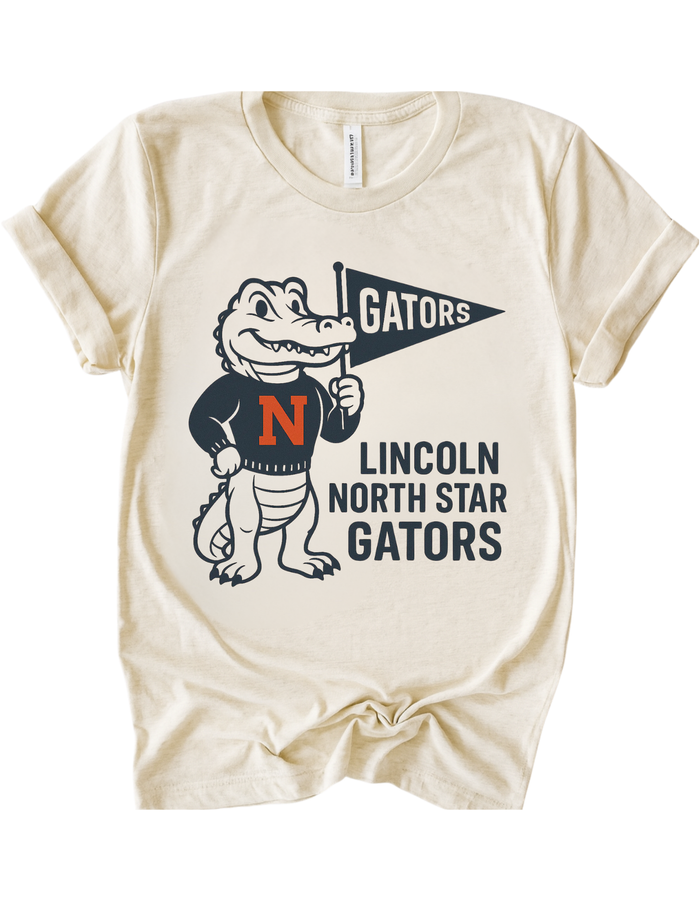 Lincoln North Star Gators Vintage Mascot Tee