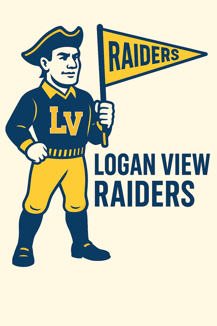 Logan View Raiders Vintage Mascot Tee