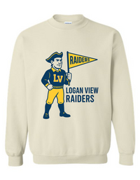Logan View Raiders Vintage Mascot Tee & Sweatshirt